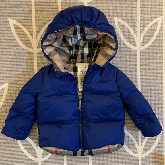 Burberry // Burberry Baby Down Puffer Jacket - Blue- 12 Months